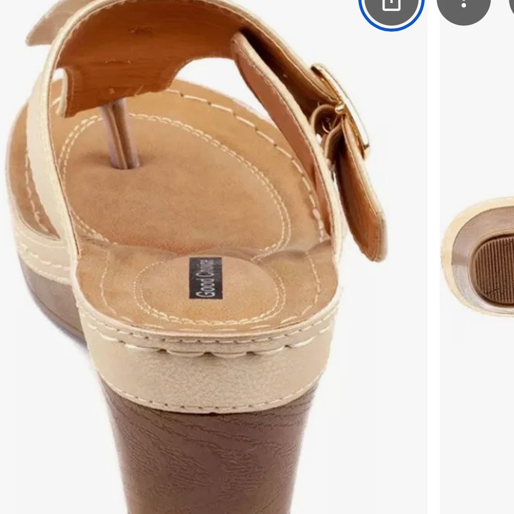 G.C/Good Chic brand new Flora Gold Wedge Sandals size 7.5 - Picture 3 of 4